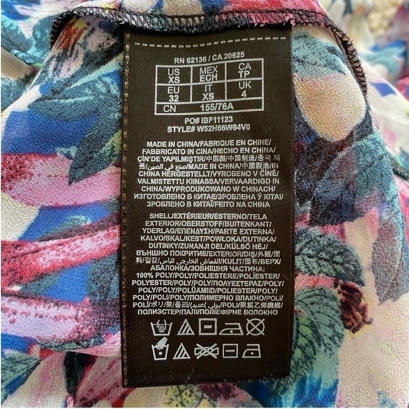 Guess Floral Flowy Blouse with Spaghetti Straps XS - Picture 2 of 7